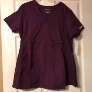 NWT Maternity Top Eggplant #2892 Flex Sides w/tie